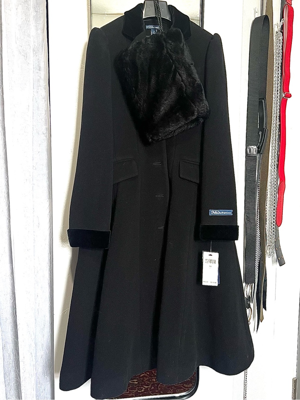 Ralph Lauren Black Kids Coat with Tag and Extra Button